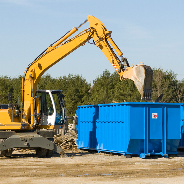 can i choose the location where the residential dumpster will be placed in Round Top Texas